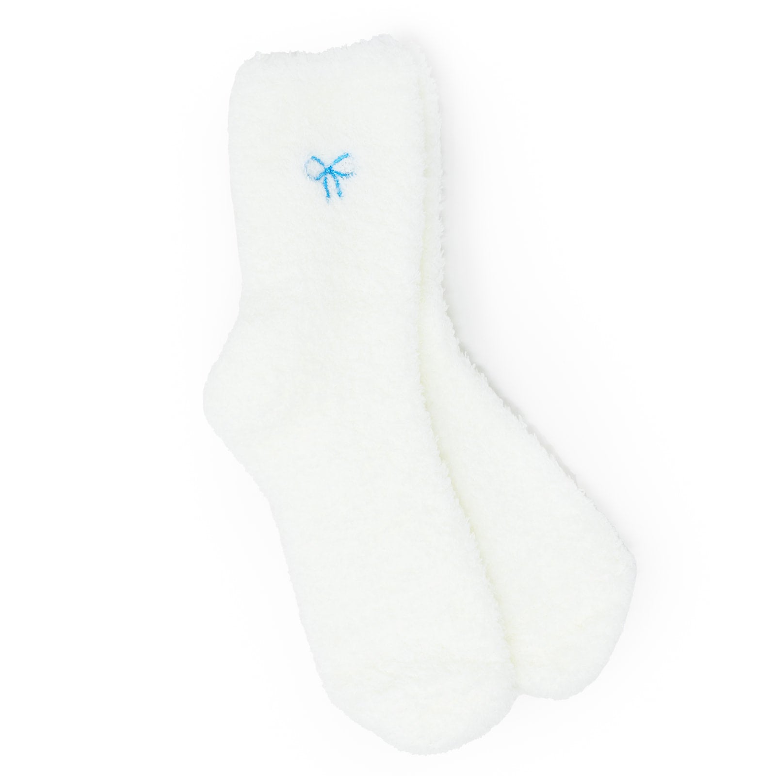 Blue Ribbon Fuzzy Socks