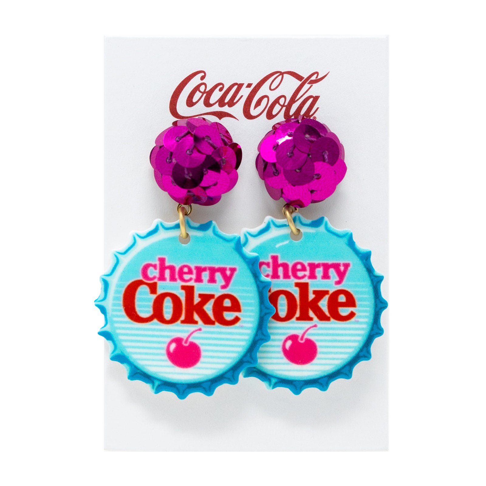 Coca-Cola® Cherry Coke Bottle Cap Earrings