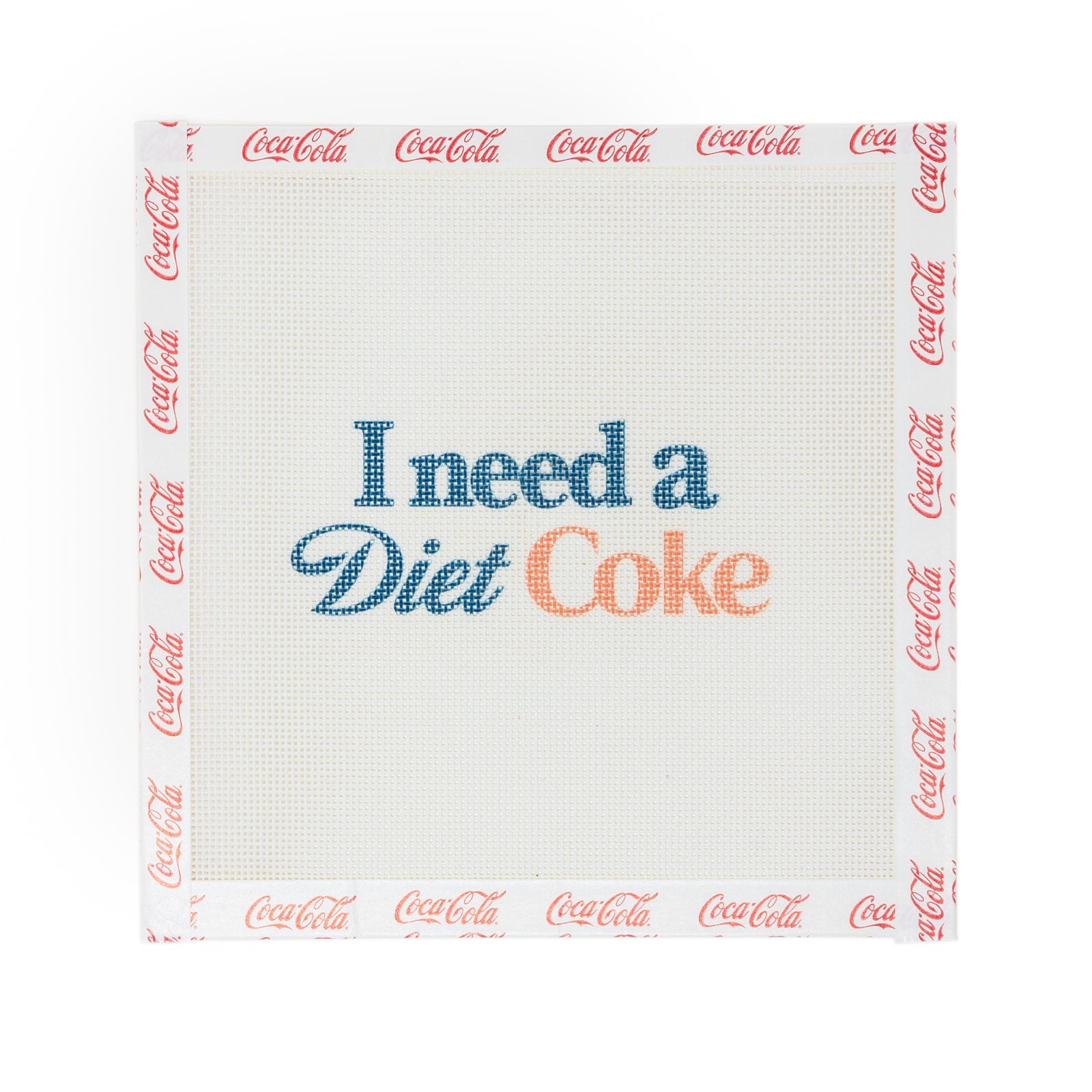 I Need a Diet Coke® Needlepoint Canvas | Licensed Coca-Cola® Product