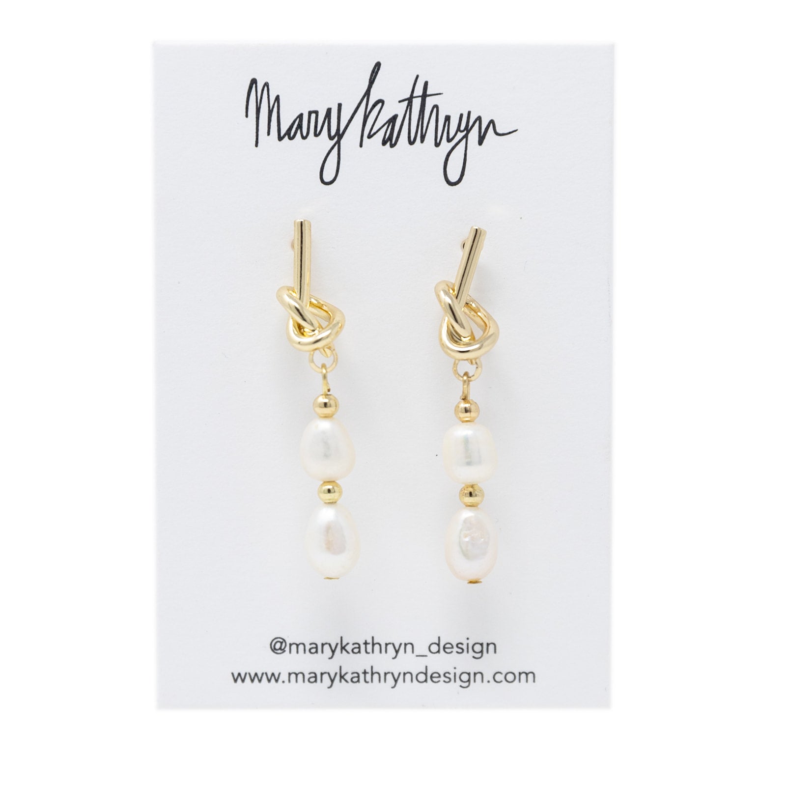 Knot Your Average Pearl Drop Earrings