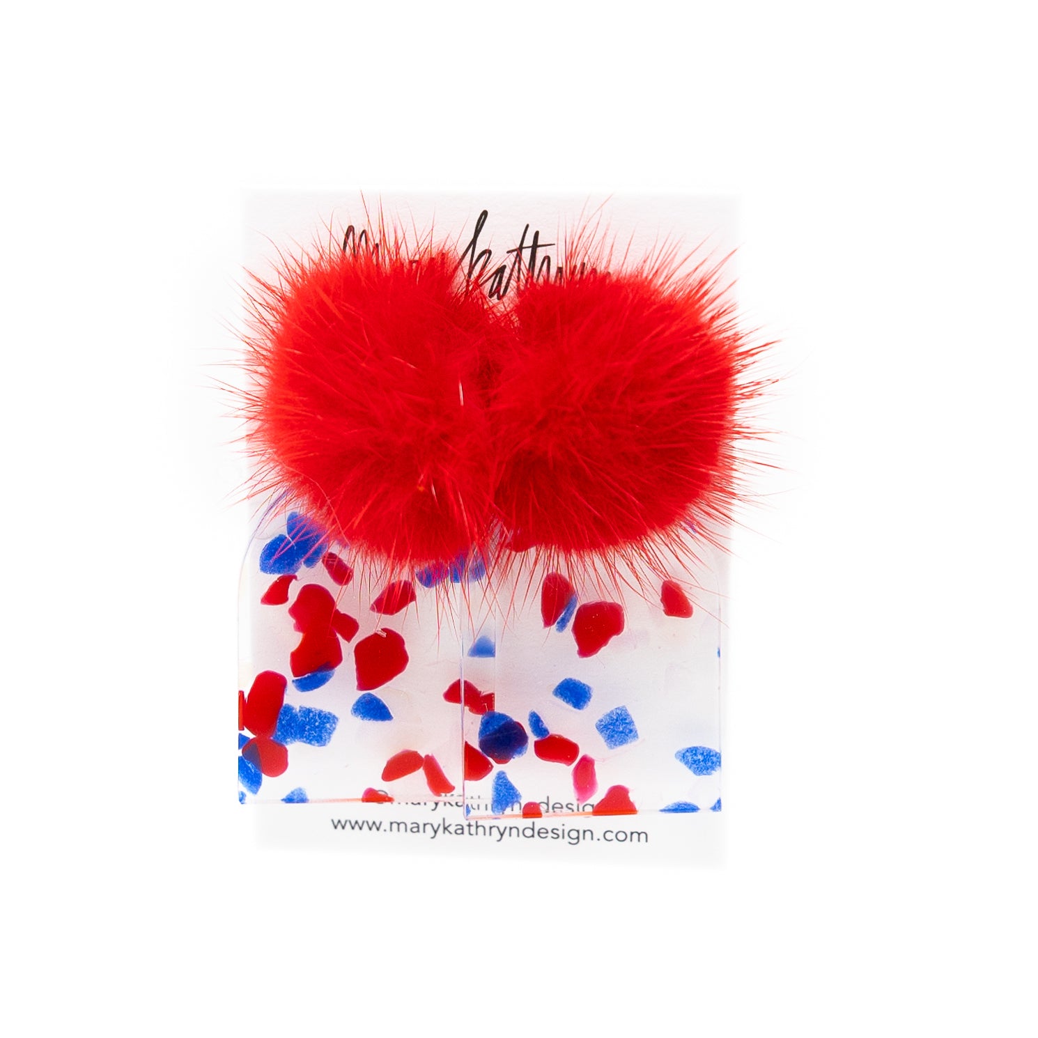 Patriotic Puff Earrings