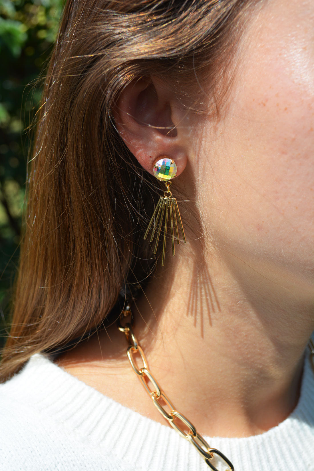 Cleopatra Iridescent Earrings
