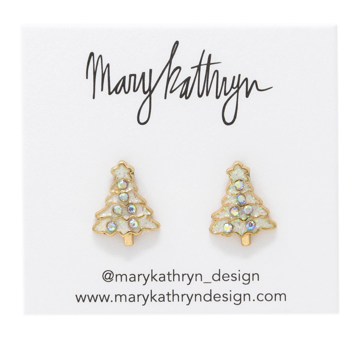 Glitzy Christmas Tree Studs