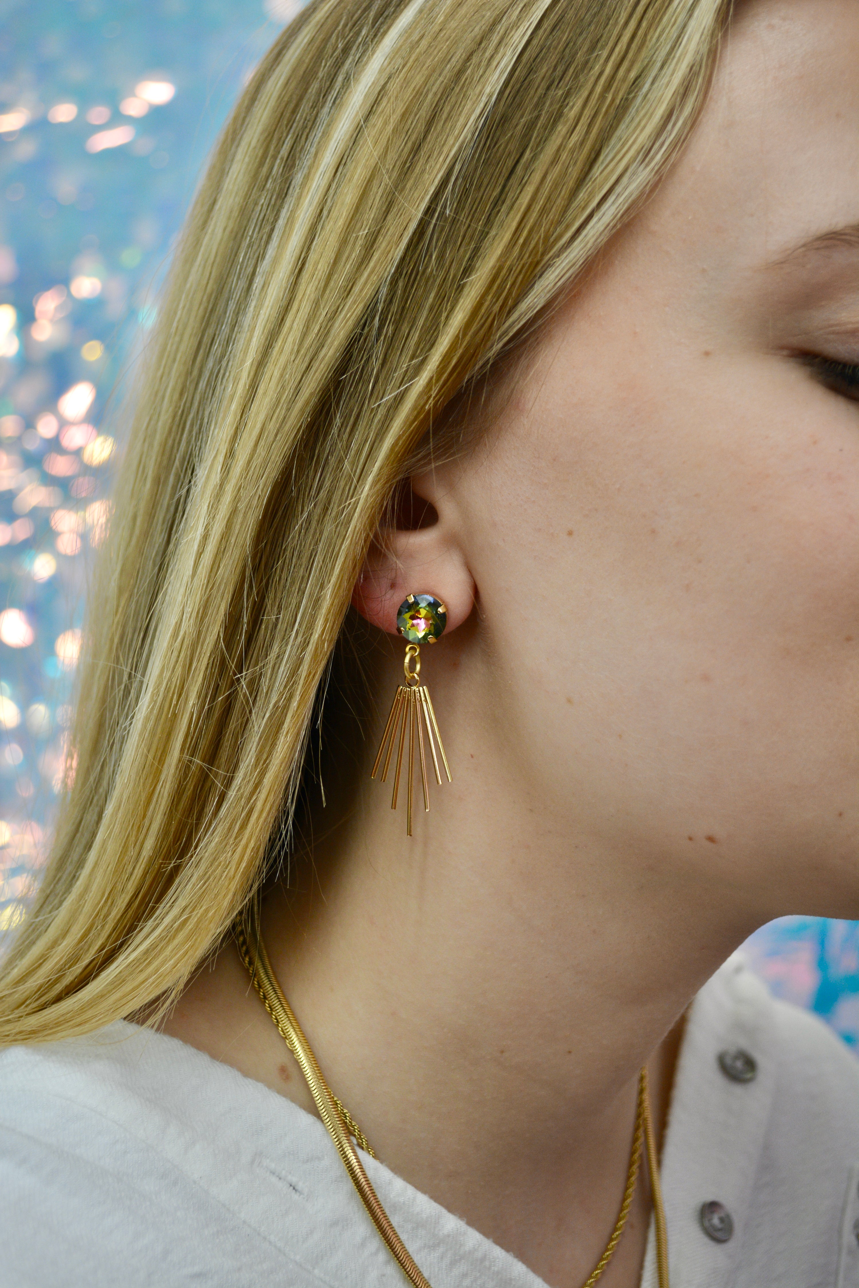 Rainbow Cleopatra Earrings