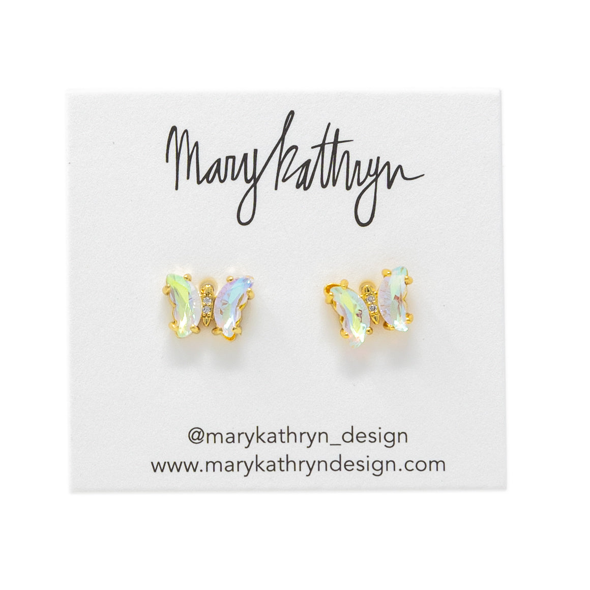 Iridescent Butterfly Studs