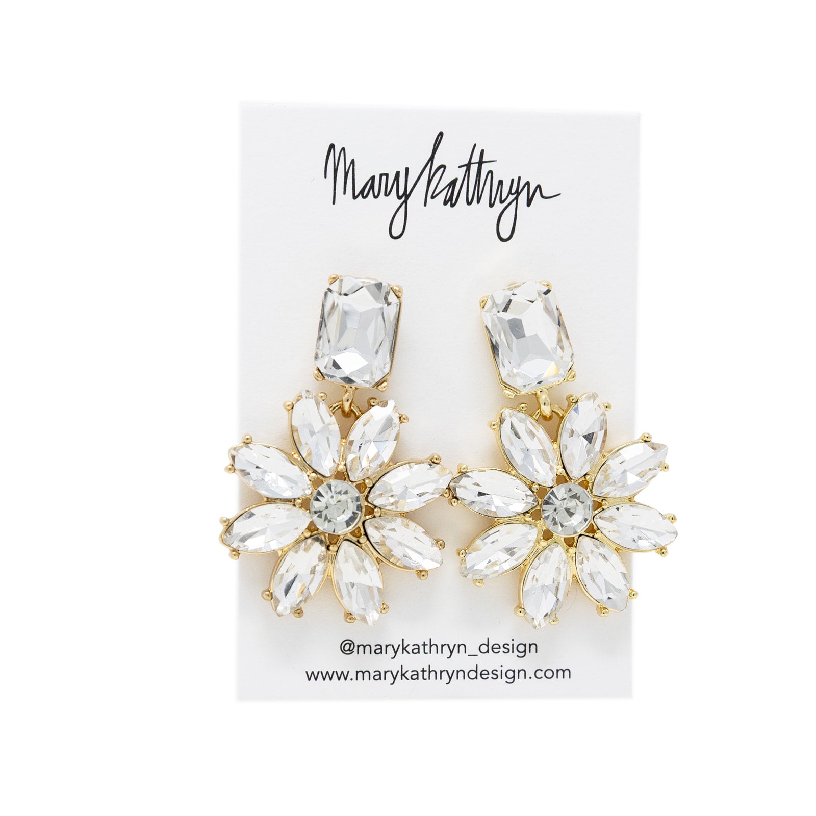 Diamond Fancy Flower Earrings