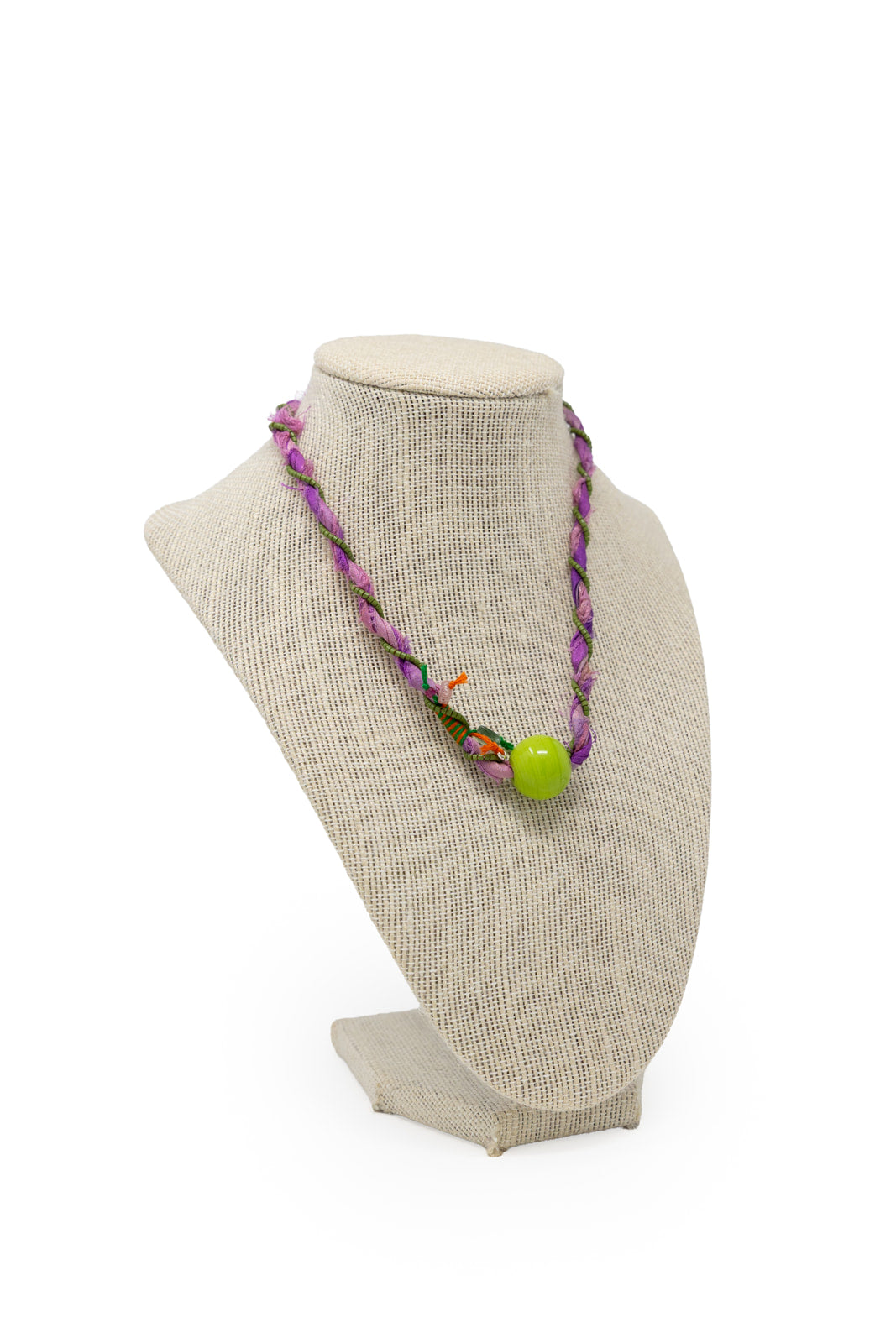Purple + Green Twist Necklace