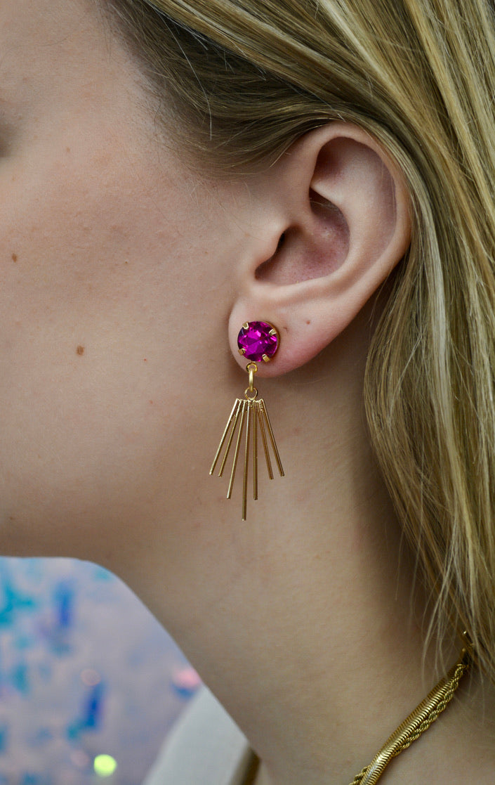 Hot Pink Cleopatra Earrings