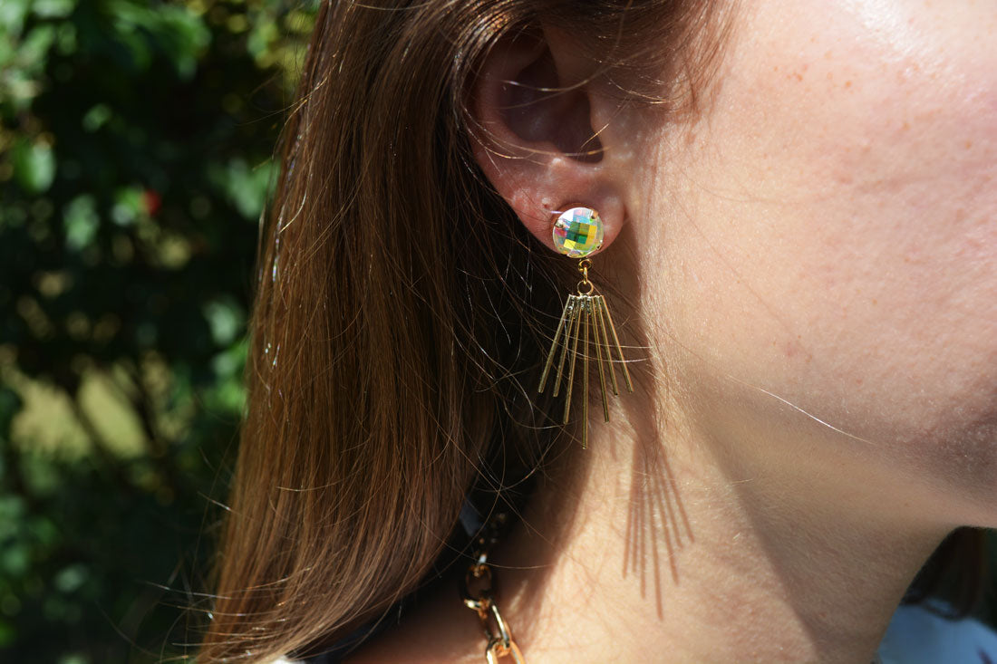 Cleopatra Iridescent Earrings