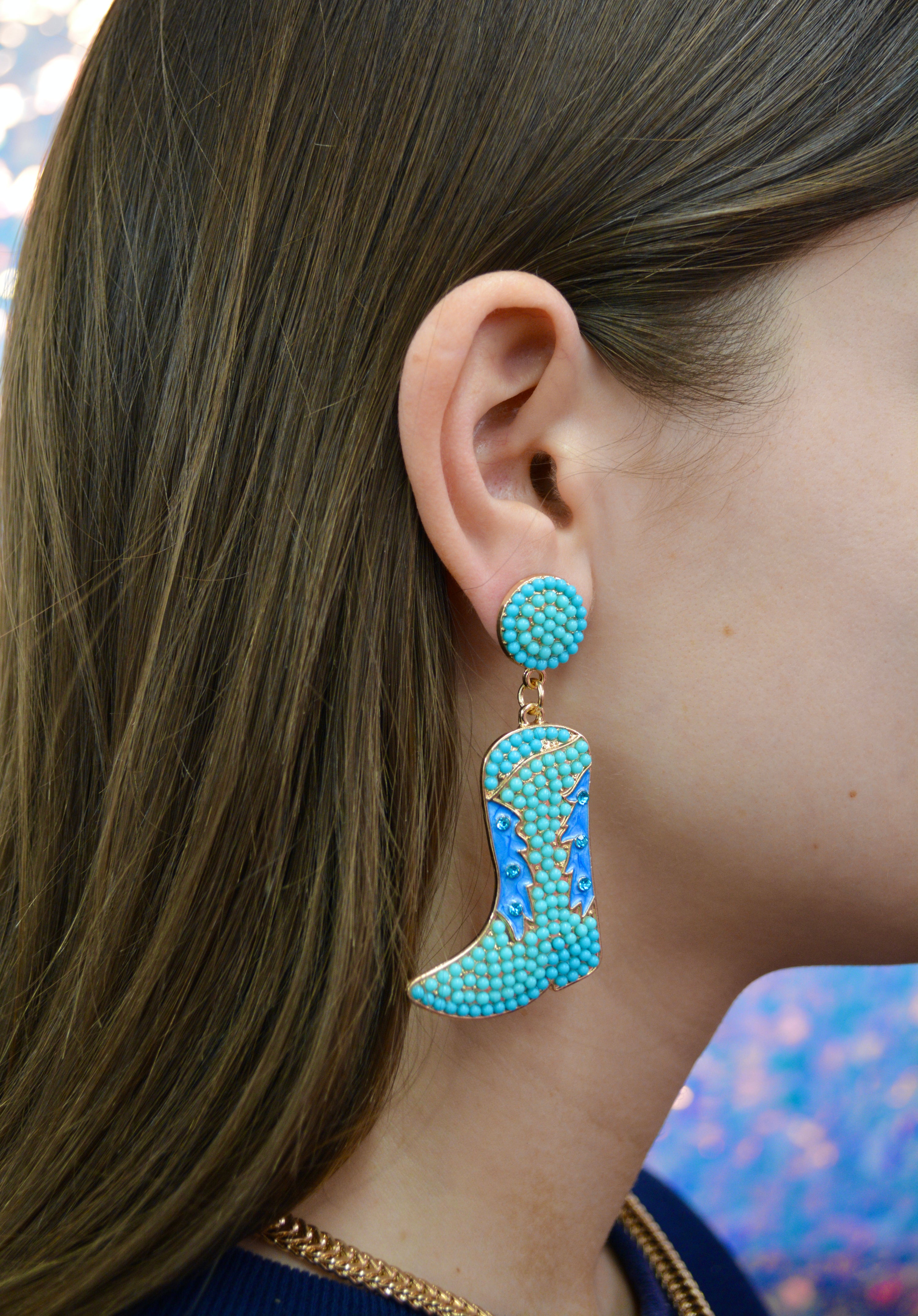 Turquoise Sheryl Boot Earrings