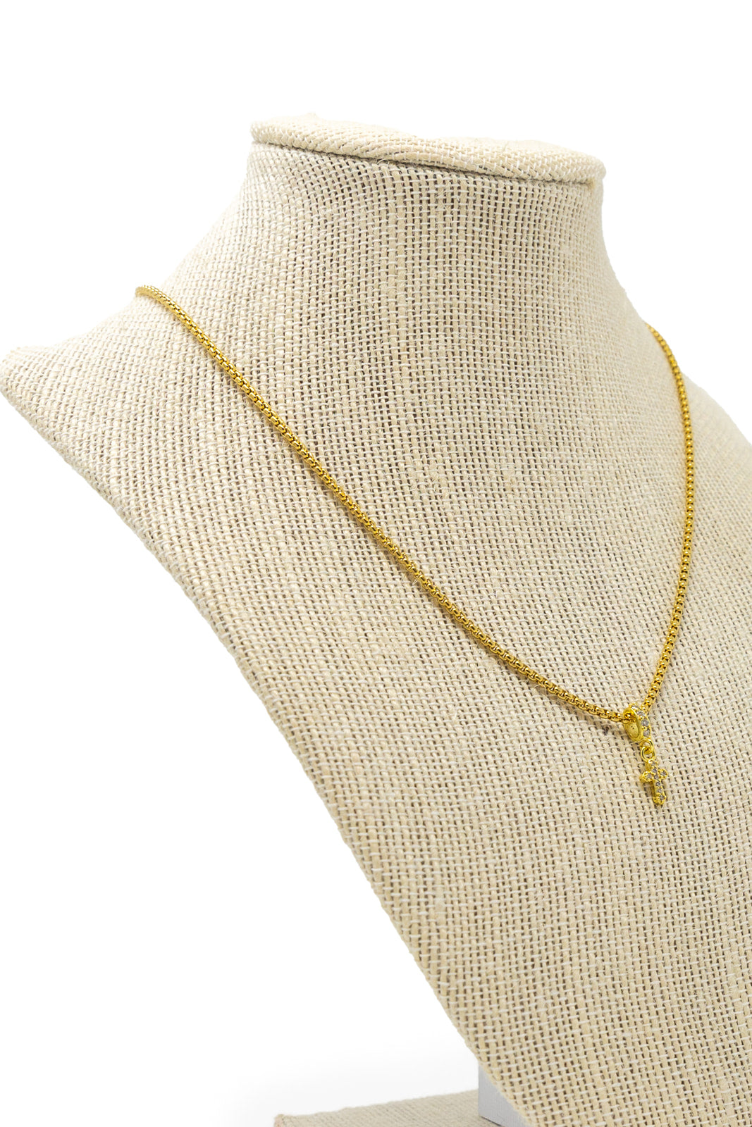 Lydia Rhinestone Cross Necklace
