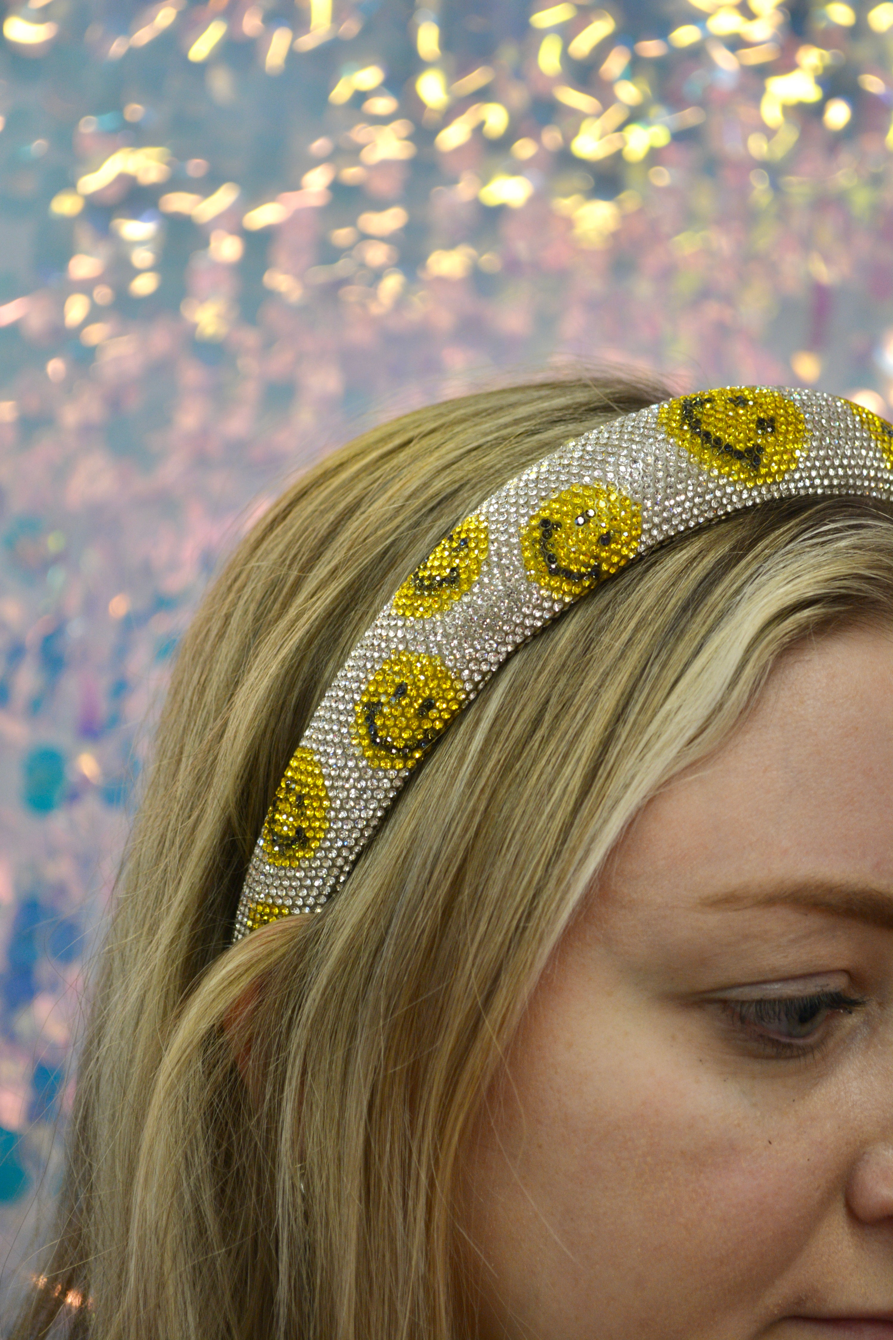 Smiley Face Rhinestone Headband