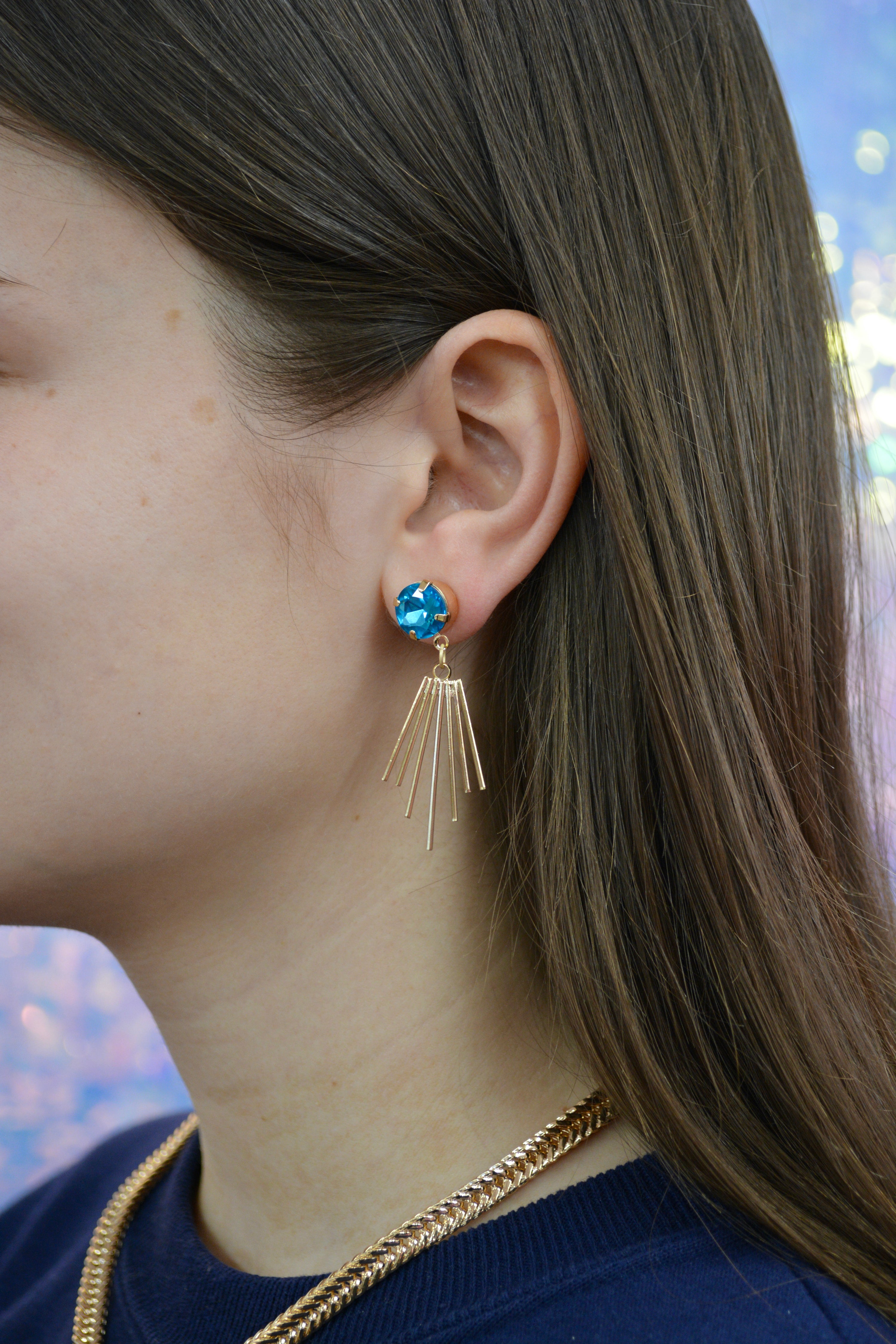 Blue Cleopatra Earrings
