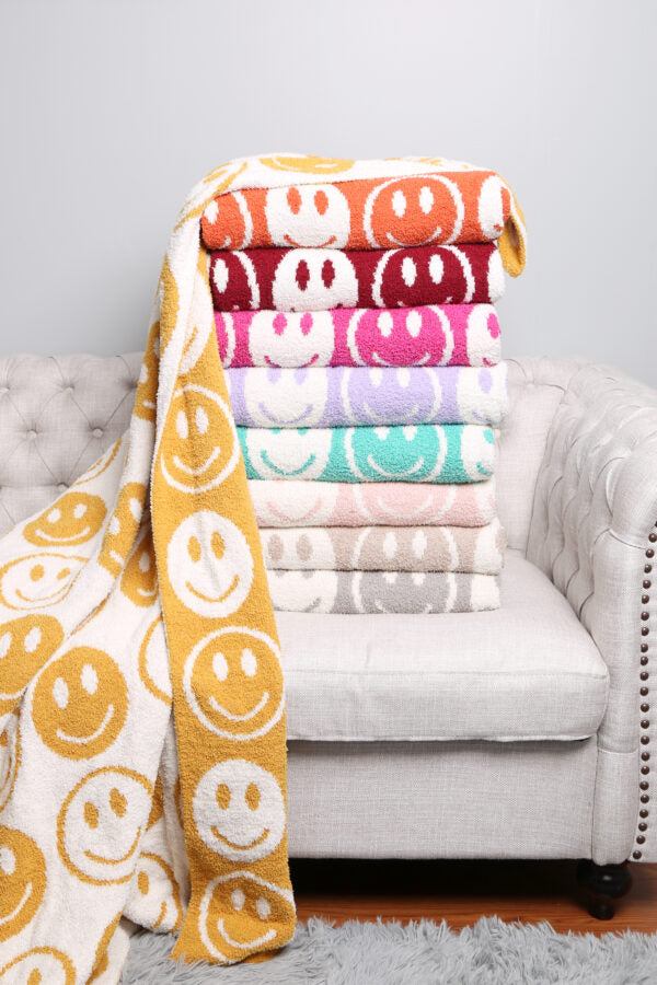 Smiley Face Soft Blanket