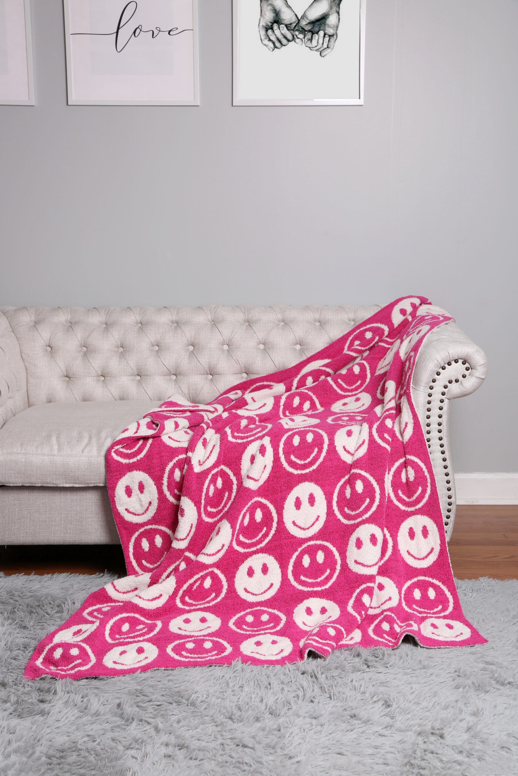 Smiley Face Soft Blanket
