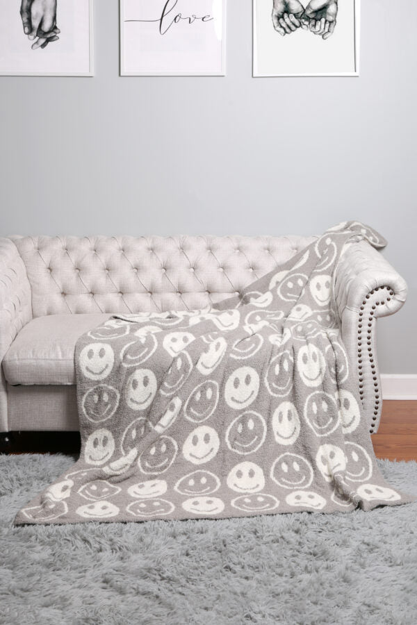 Smiley Face Soft Blanket – Mary Kathryn Design