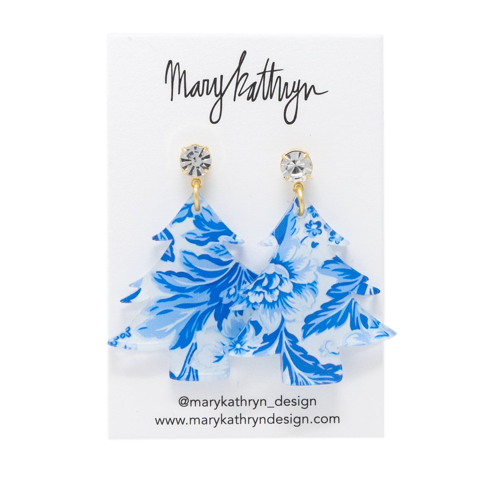 Pretty Paper Christmas Tree Earrings