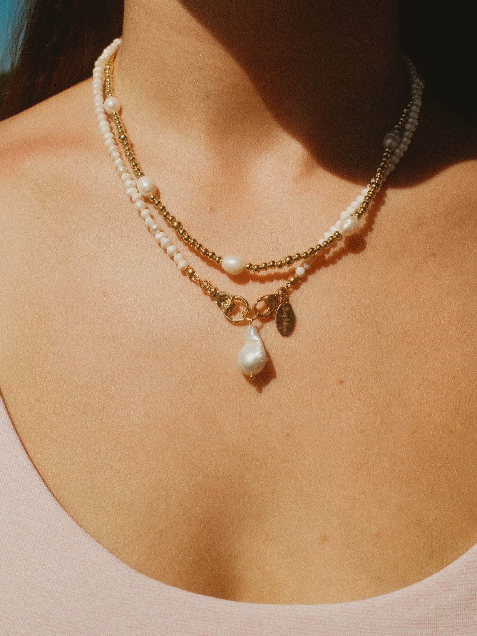 Malika Beaded Pearl Necklace