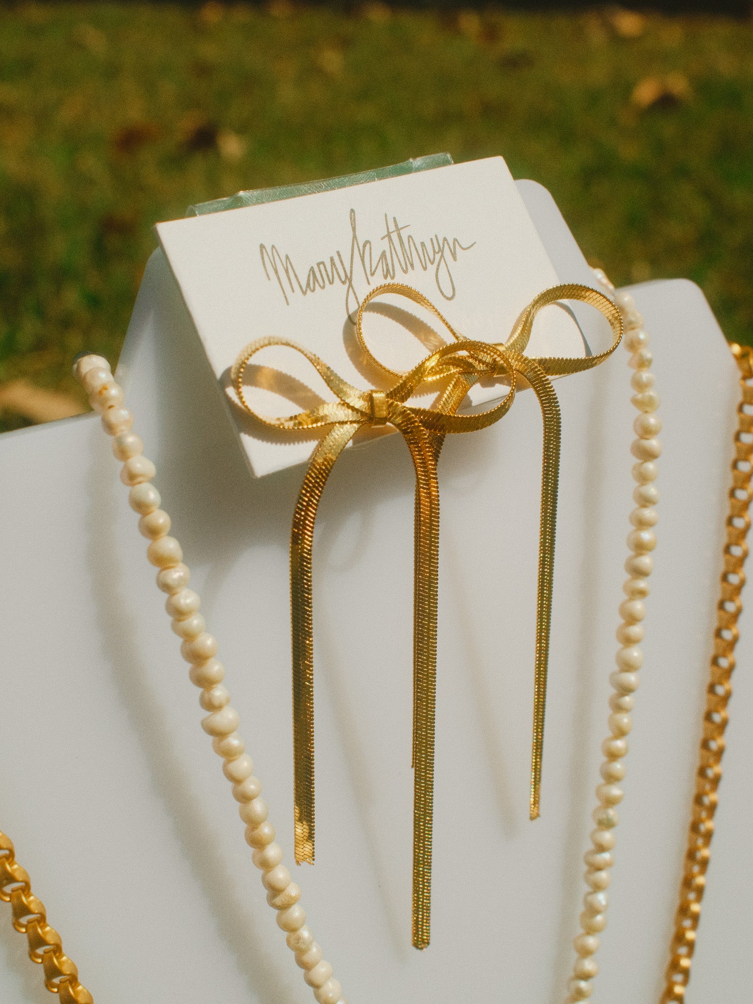 Herringbone Ribbon Earrings