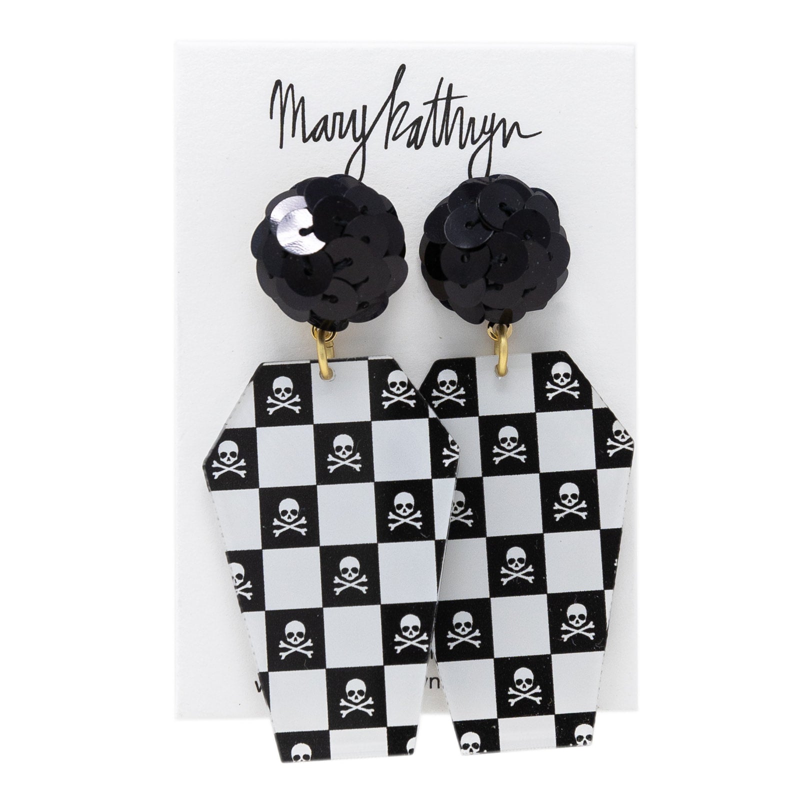 Till Death Do Us Part Coffin Earrings