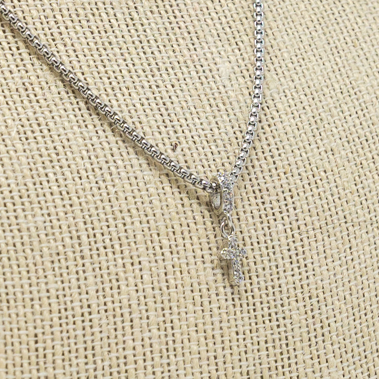 Lydia Rhinestone Cross Necklace