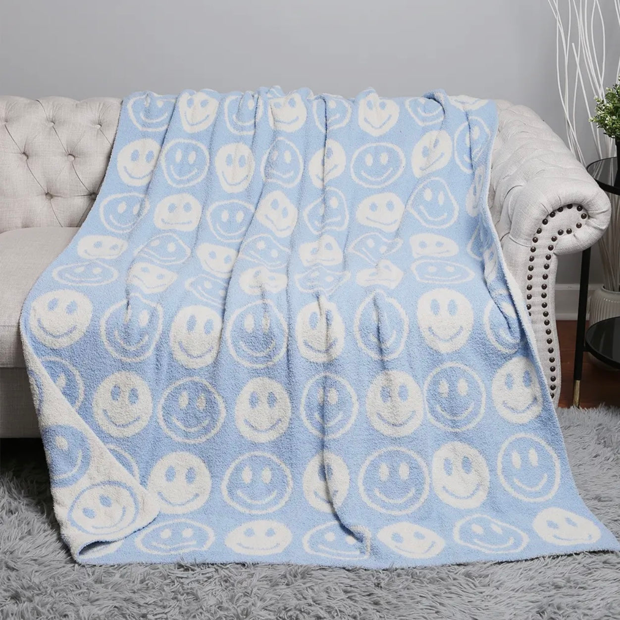 Smiley Face Soft Blanket – Mary Kathryn Design