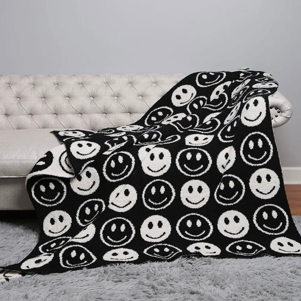 Smiley Face Soft Blanket