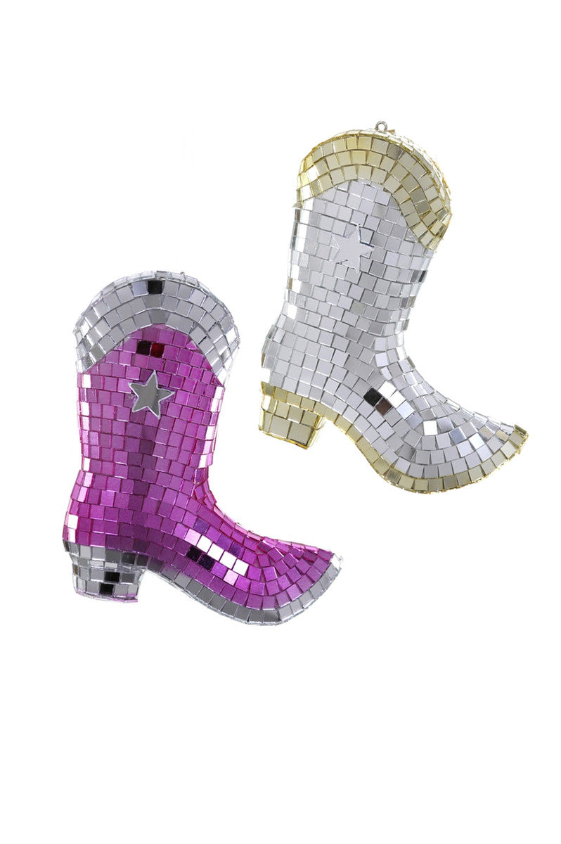 Disco Cowboy Boot Ornament (single)