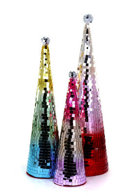 Set of 3 Disco Ball Christmas Trees