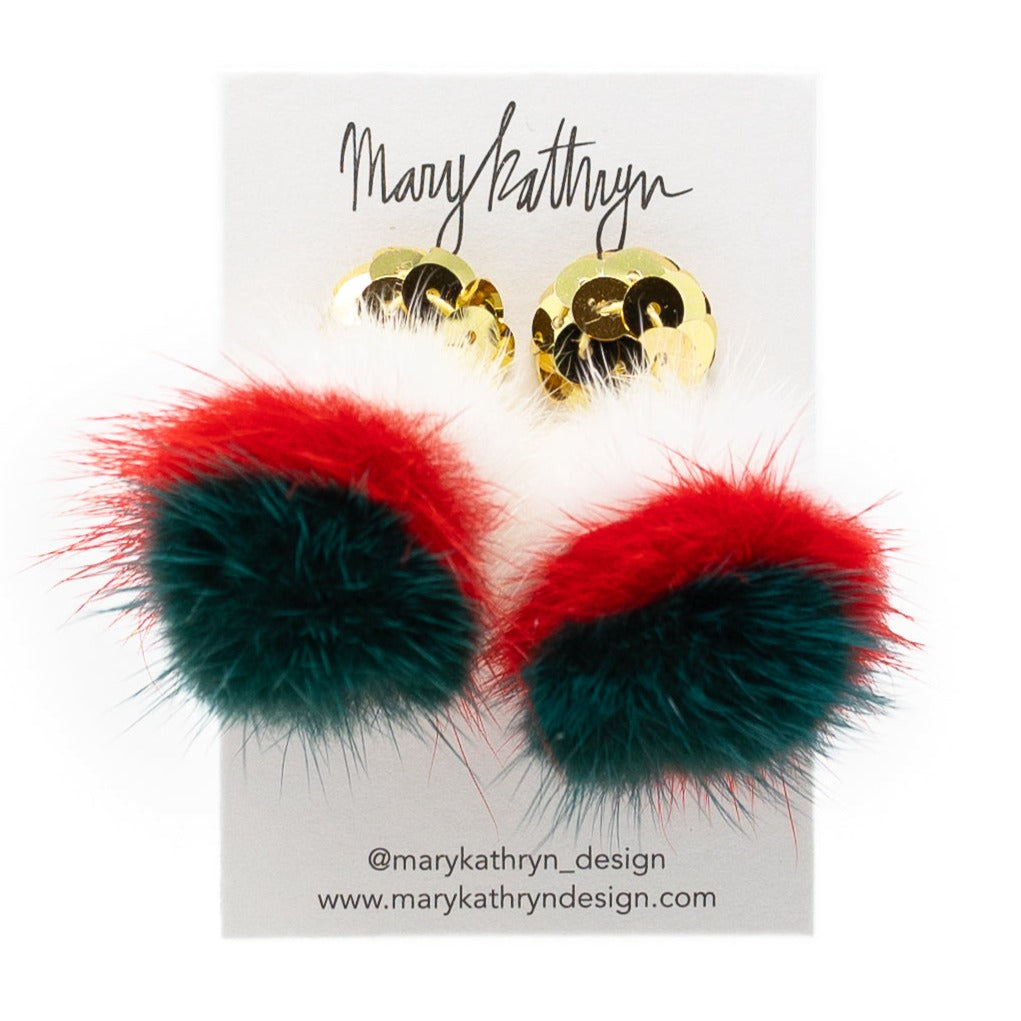 Deck the Halls Puff Earrings