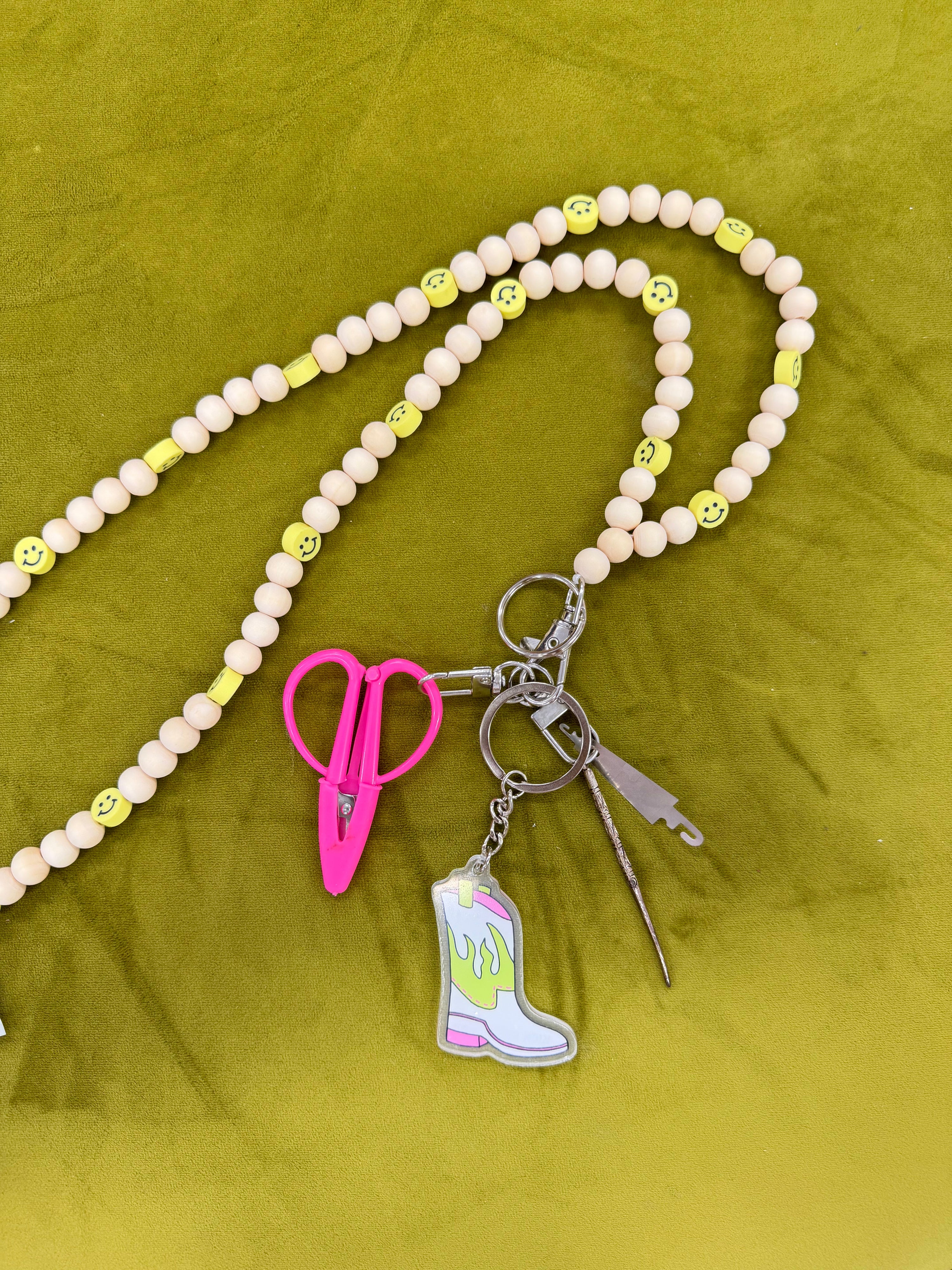 Kick Ass Smiley Face Scissor Tool Necklace Chain