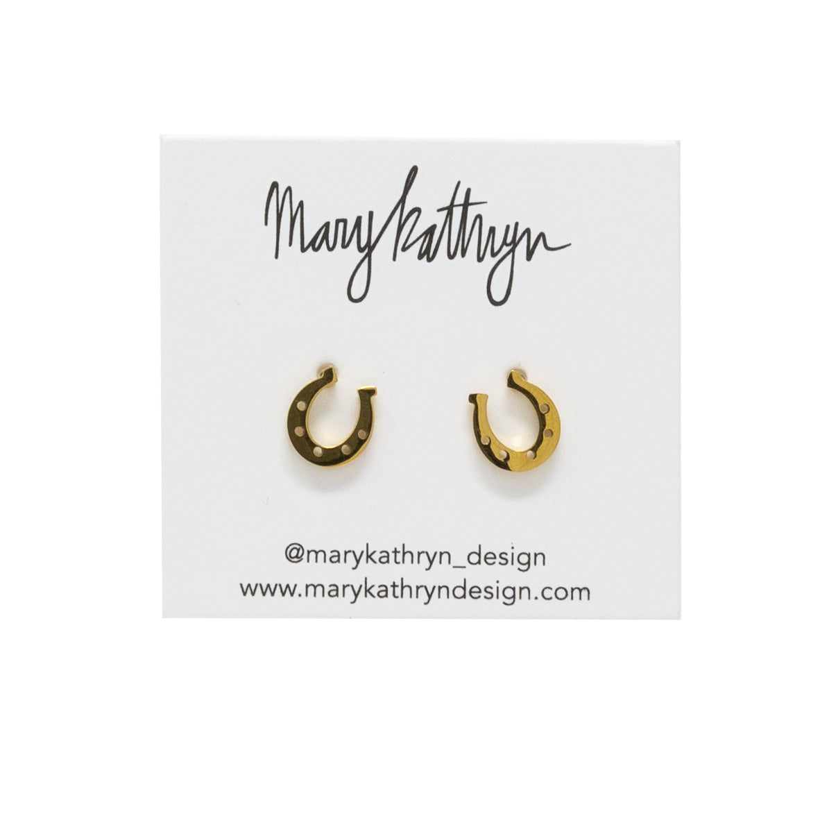 Gold Horseshoe Studs