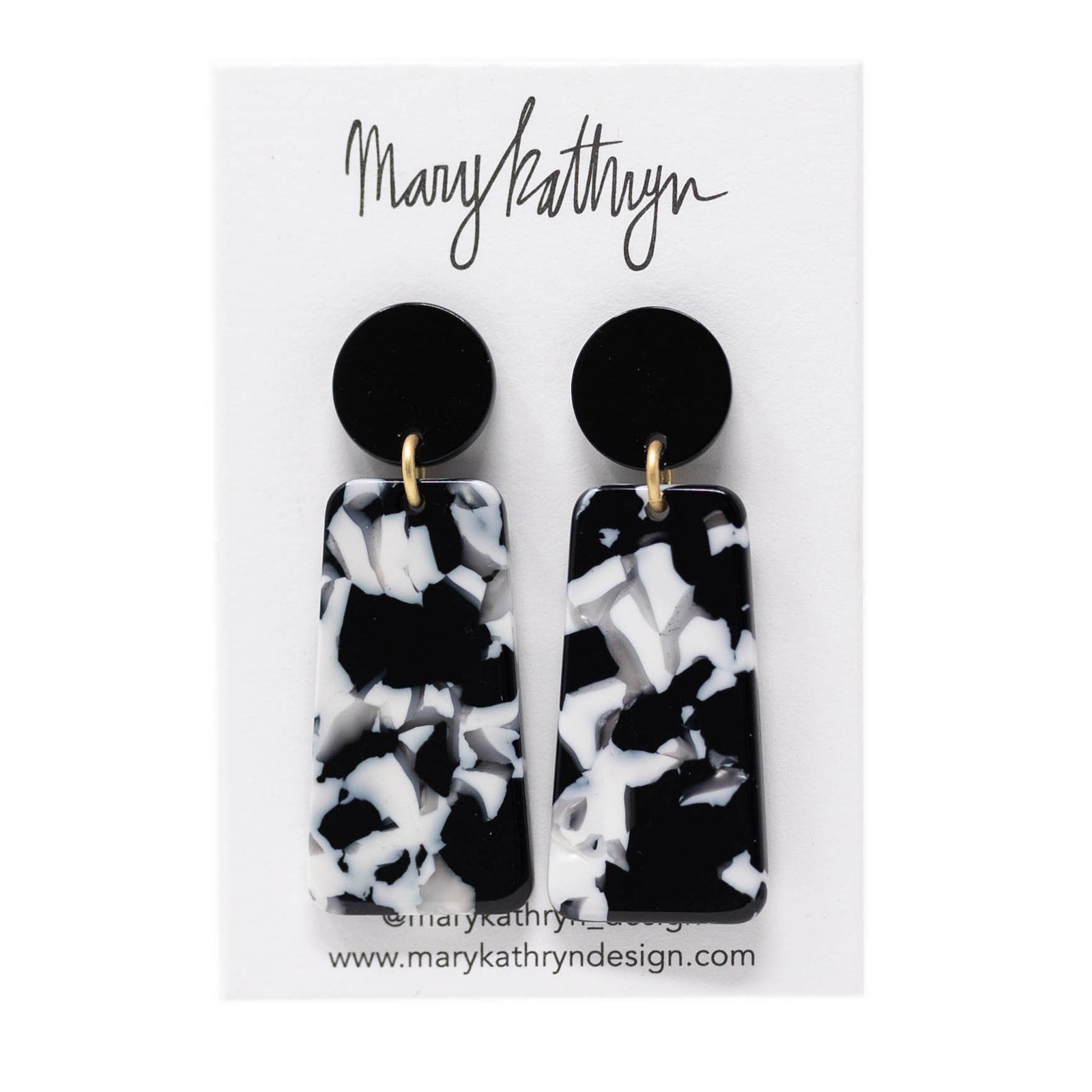 Black + White Acrylic Earrings