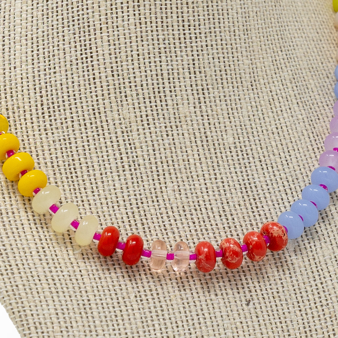 Rainbow Sherbet Beaded Necklace