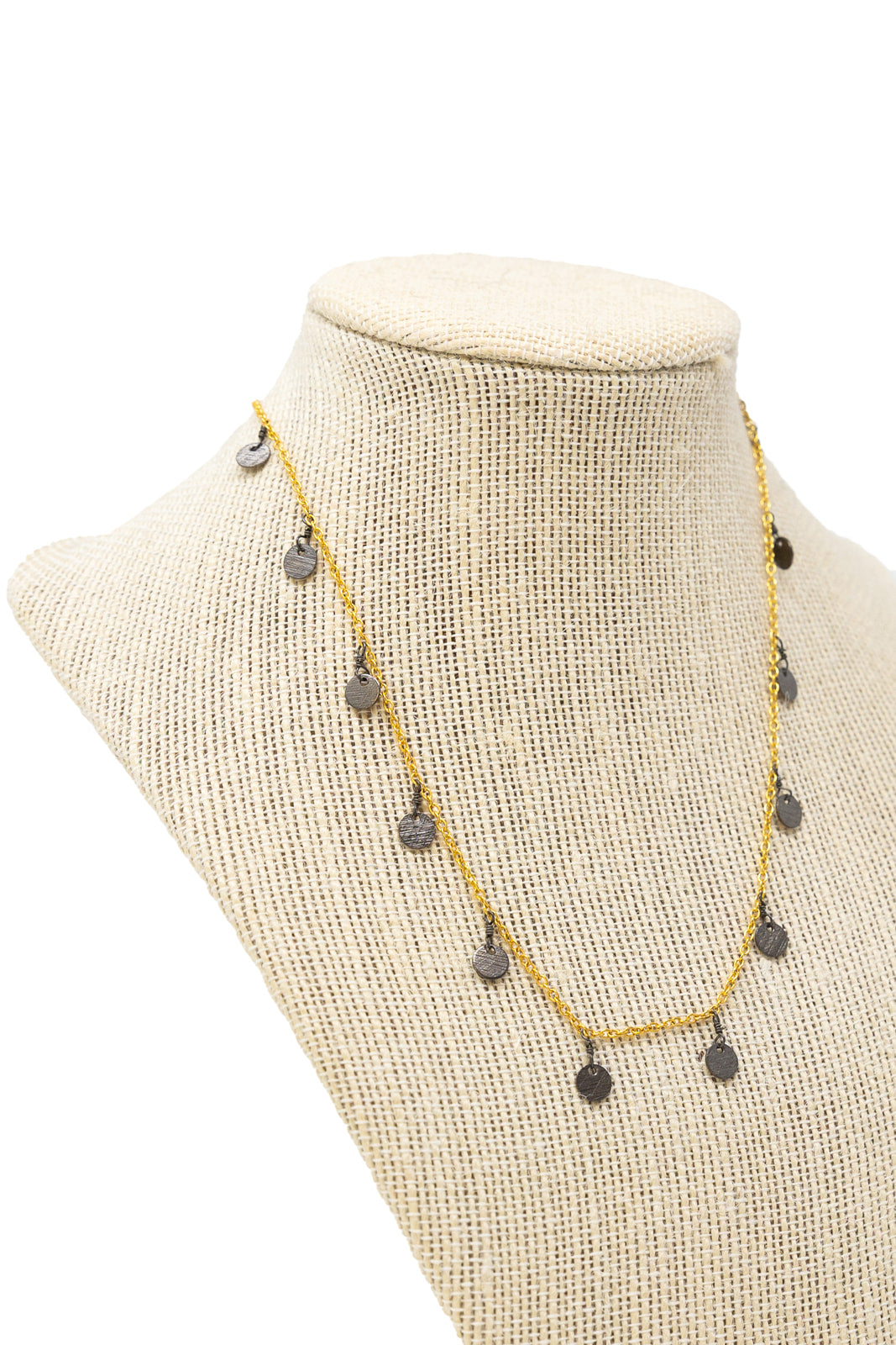 Mixed Metals Dangle Necklace