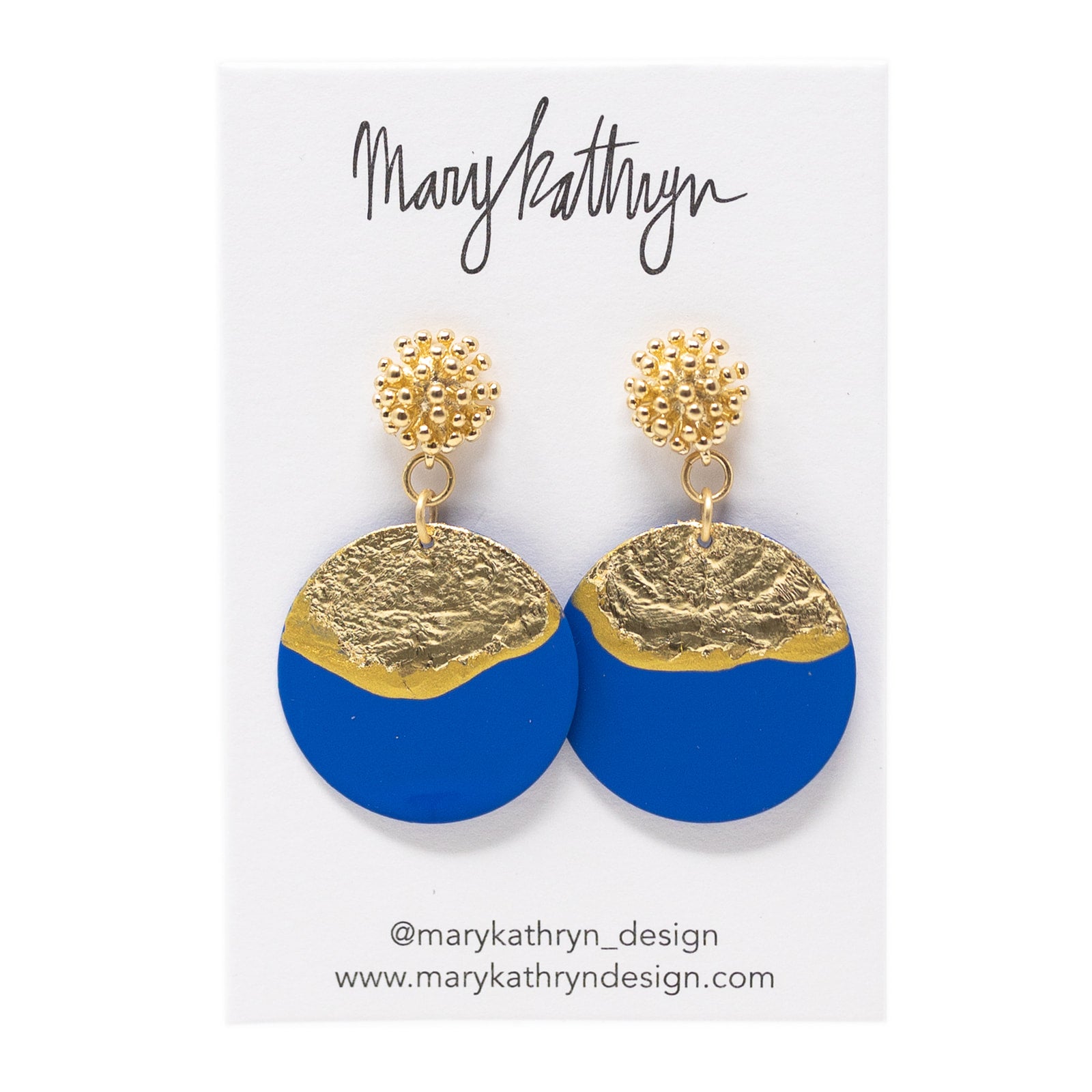 Royal Blue Lorelei Disc Earrings