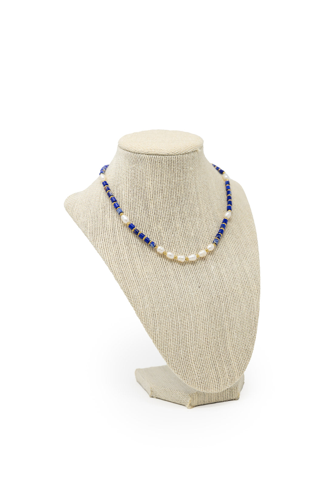 Kinsley Blue + Pearl Necklace