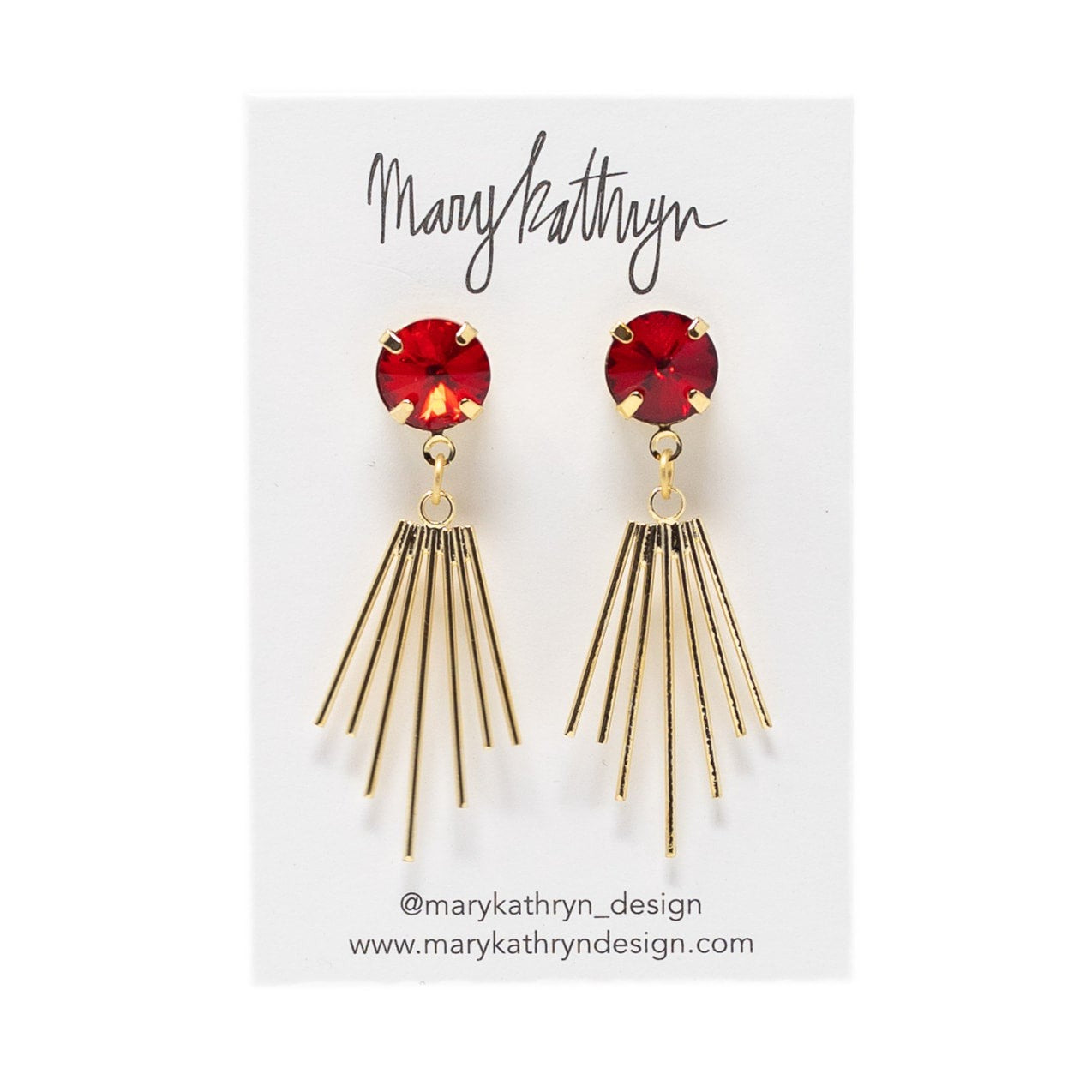 Red Cleopatra Earrings