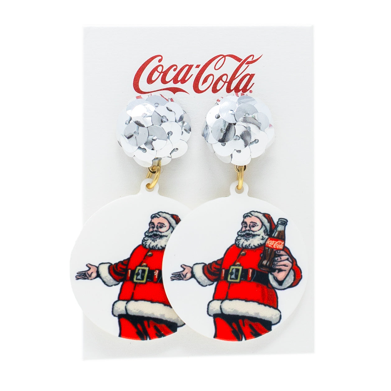 Coca-Cola® Santa Bottle Earrings