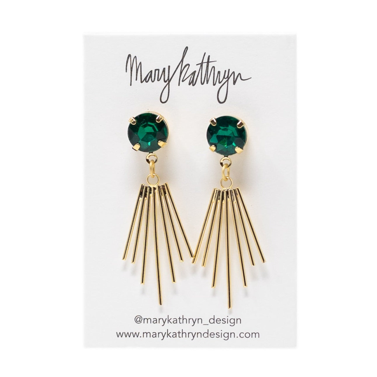 Green Cleopatra Earrings