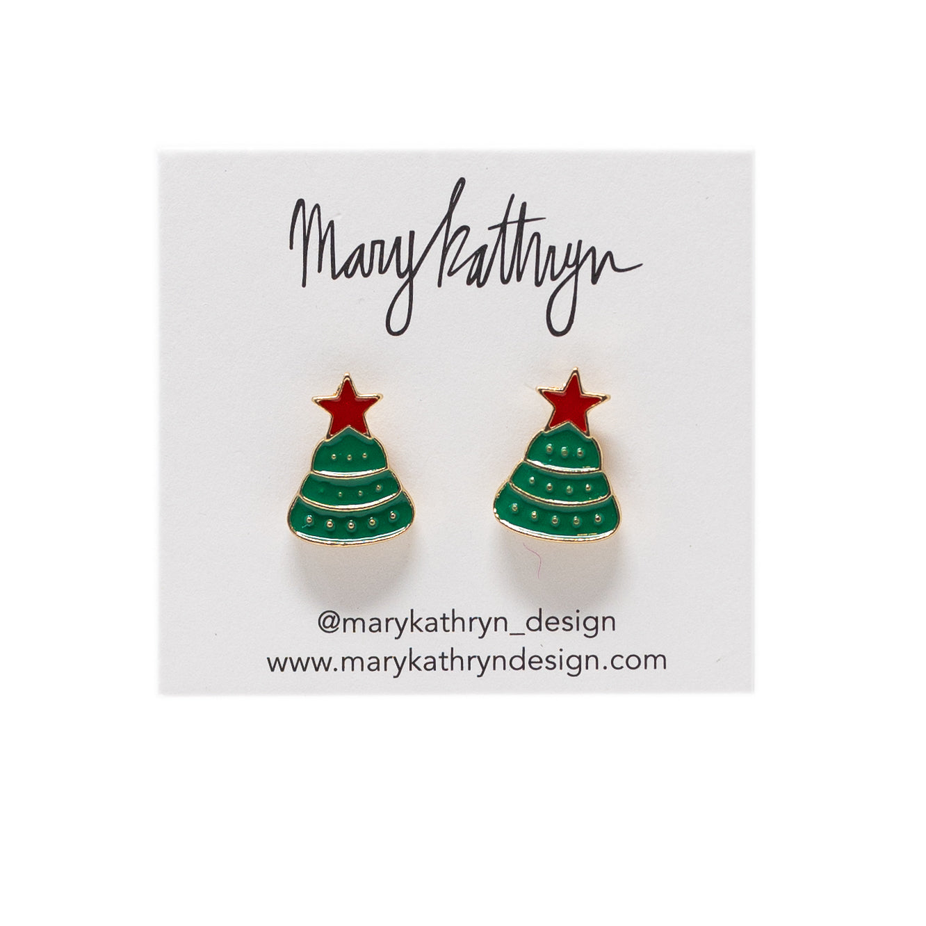 Christmas Tree Enamel Studs
