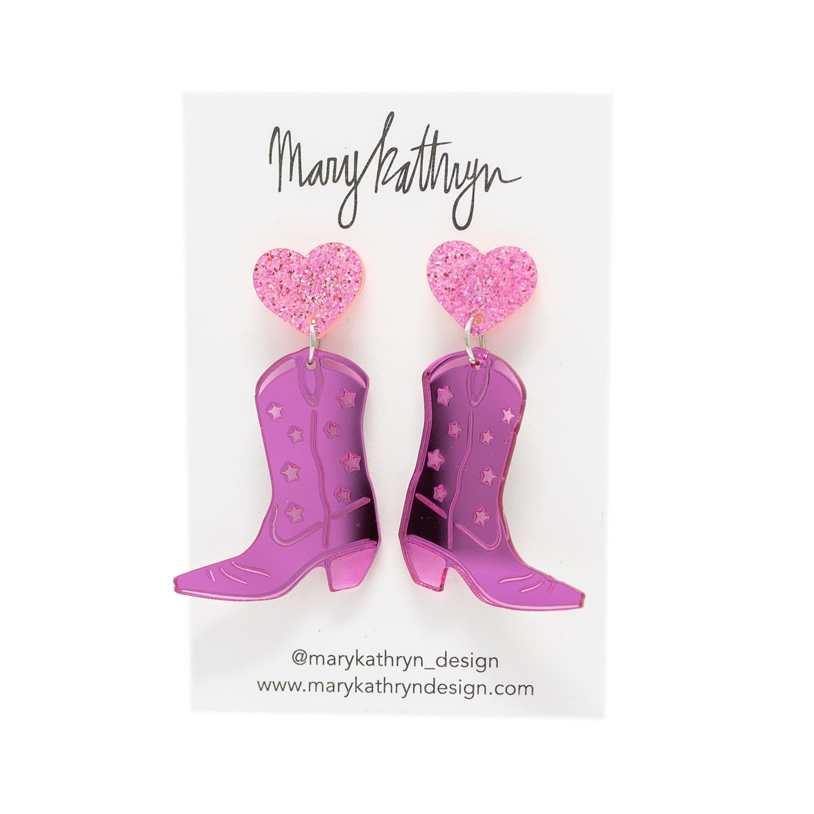 Raelynn Pink Boot Earrings