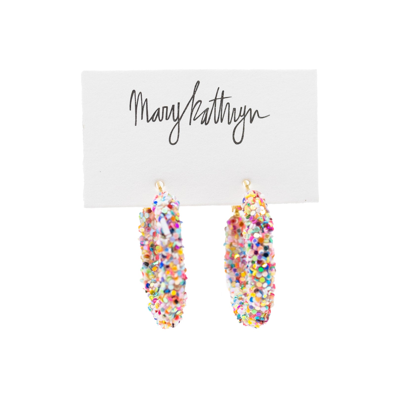 CLEAR RAINBOW GLITTER CLAY BECKY EARRINGS – Craft By Meg