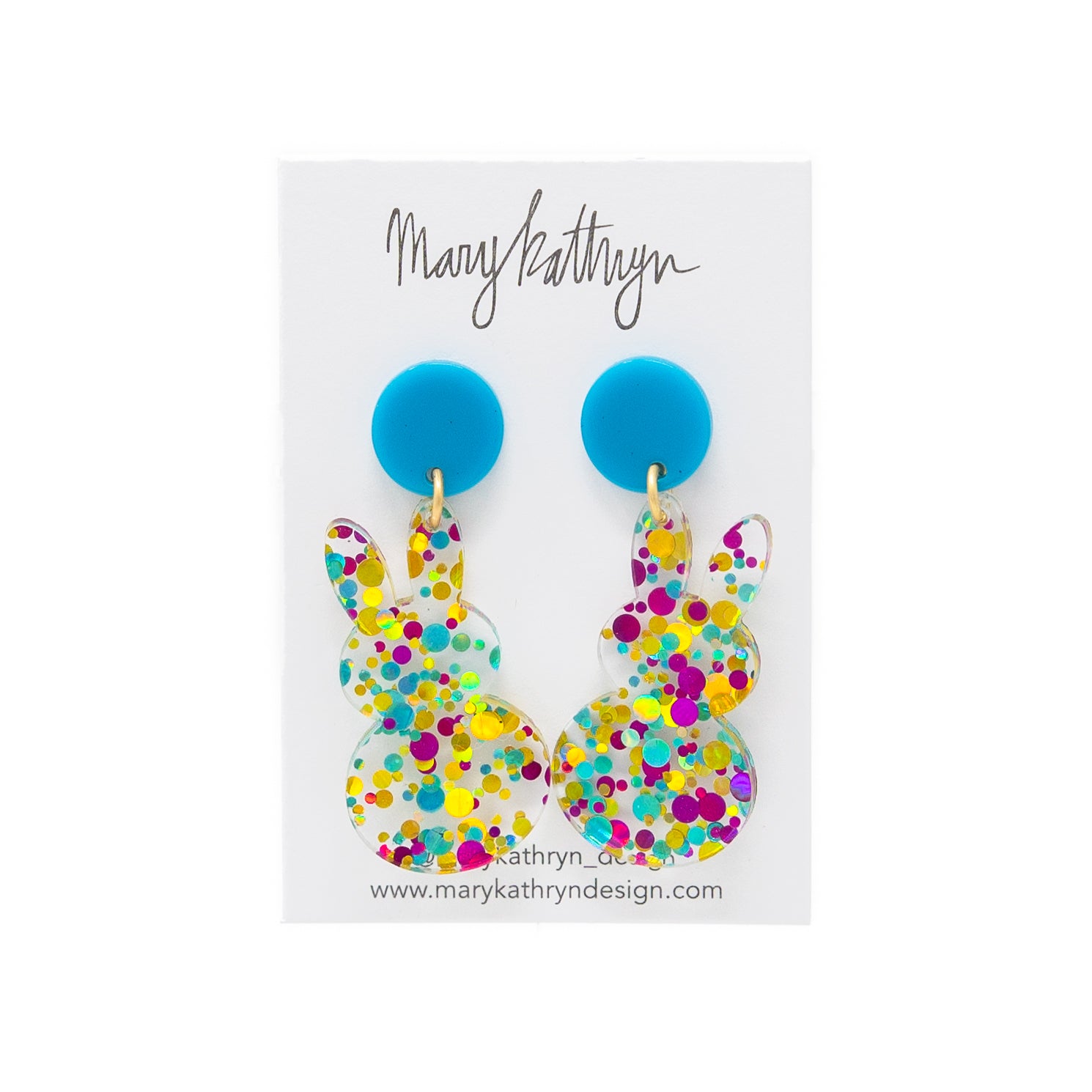 Glitter Bunny Earrings