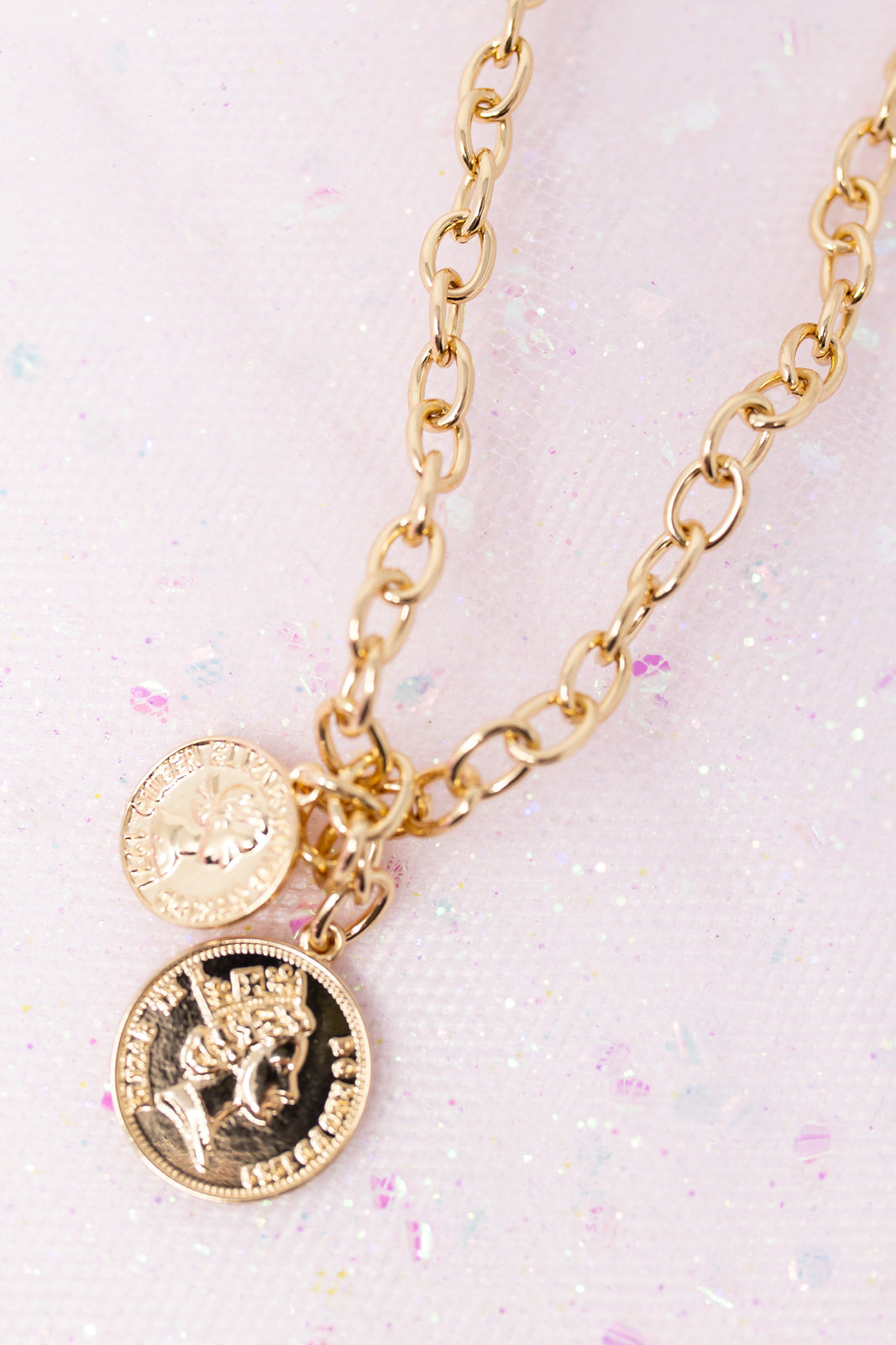 Double Royalty Coin Necklace
