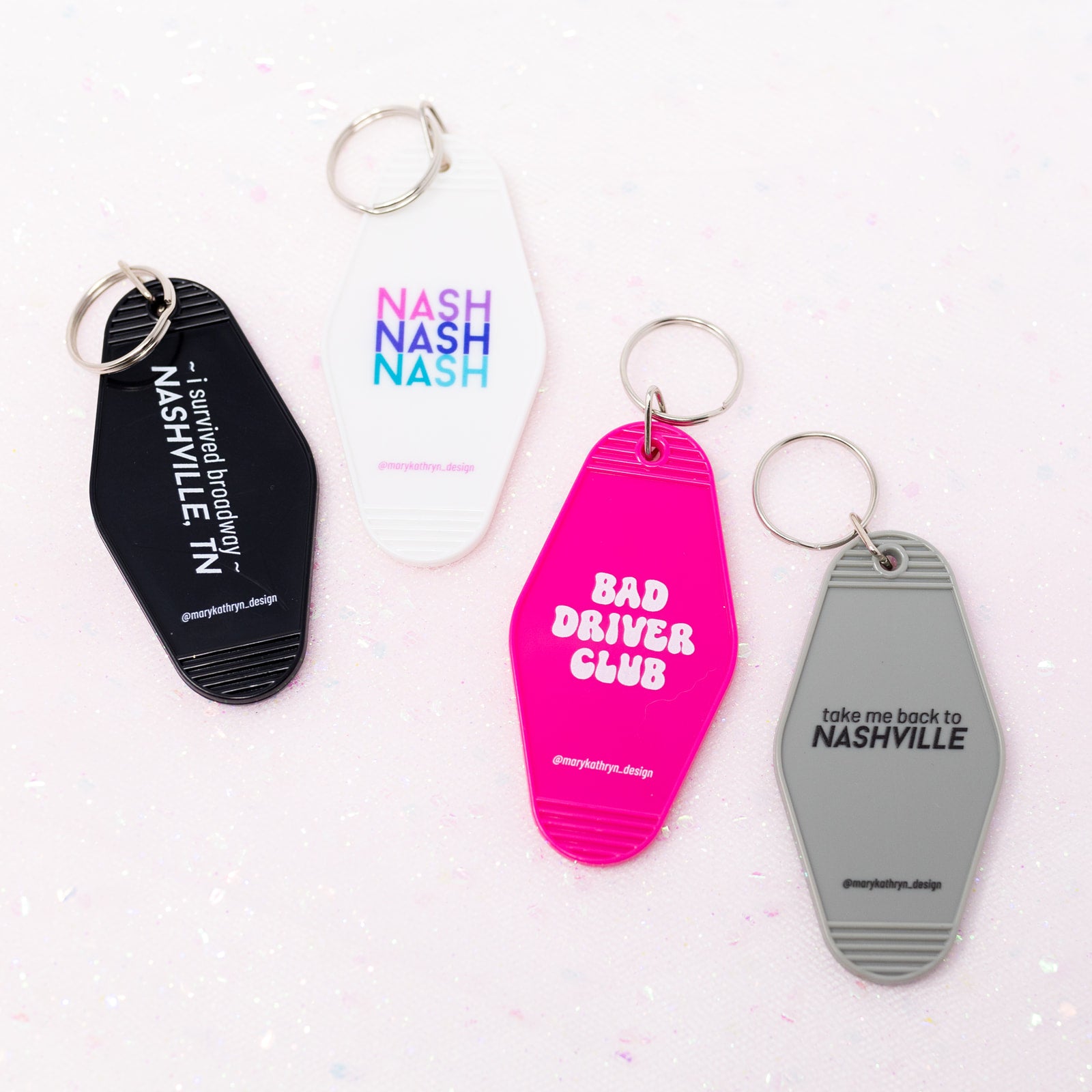 Bad Driver Club Keychain (Hot Pink)