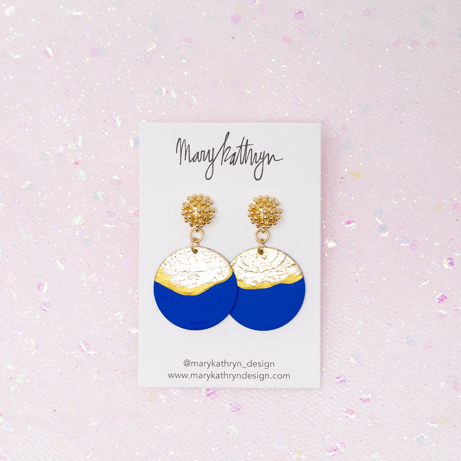 Royal Blue Lorelei Disc Earrings