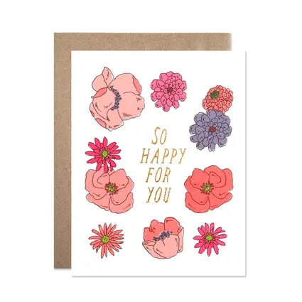So Happy For You Flower Card