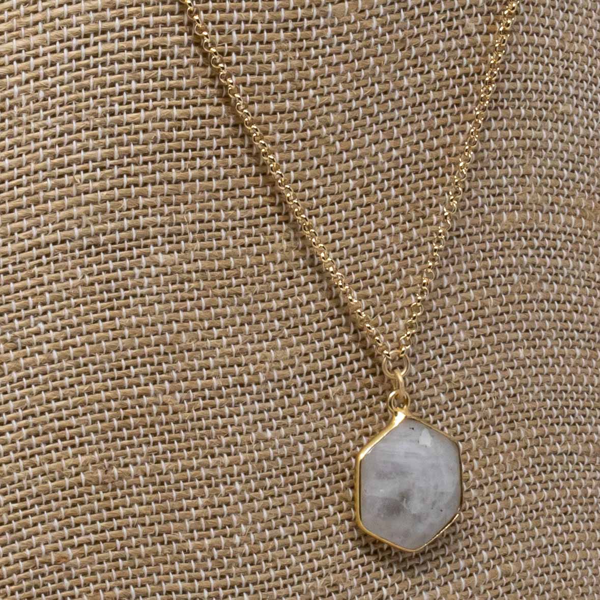 Moonstone Gold Necklace