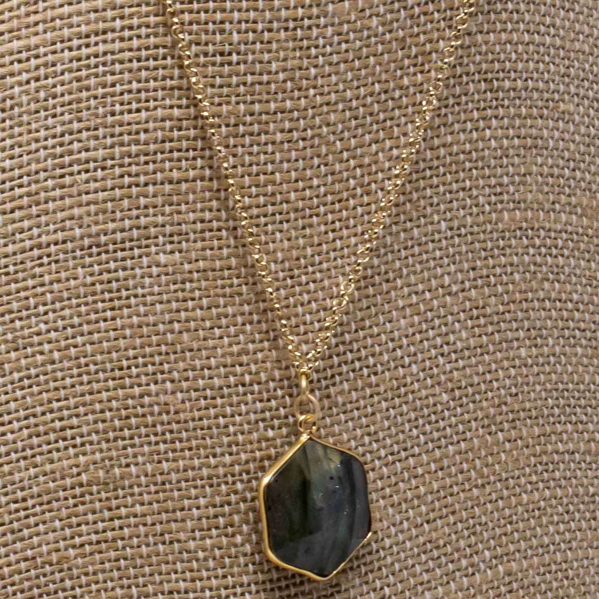Labradorite Gold Necklace